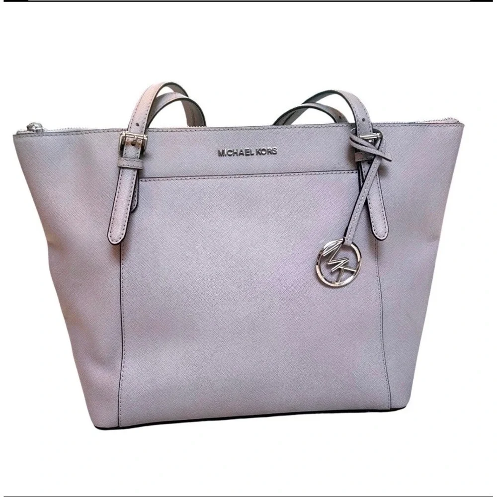 Michael Kors‎ Voyager Medium Top Zip Tote Lavender Saffiano Leather Purple Bag